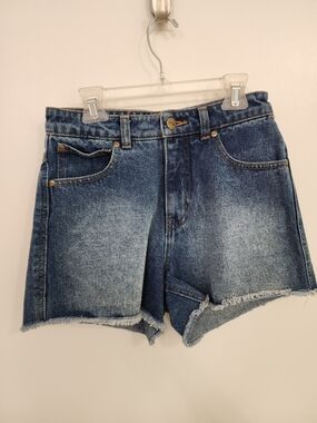 Cavalli Class Distressed Mid-Blue Denim Shorts